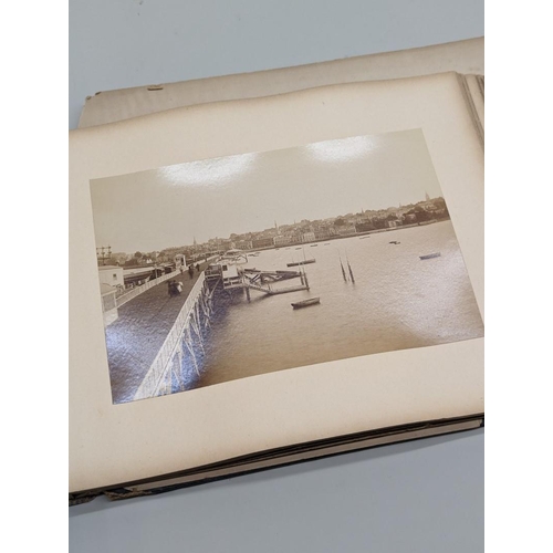 128 - BOURNEMOUTH: 19THC PHOTOGRAPHS: disbound album comprising some 27 albumen-print photographs, la... 