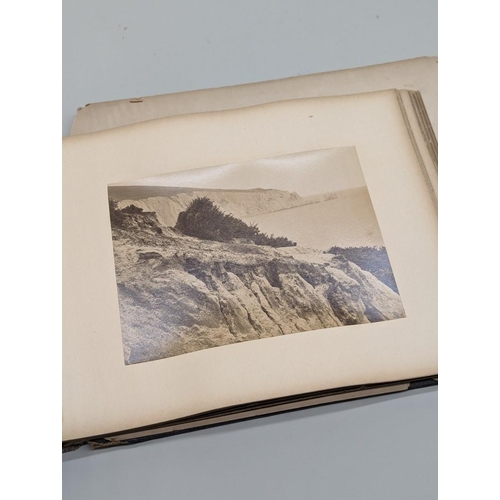 128 - BOURNEMOUTH: 19THC PHOTOGRAPHS: disbound album comprising some 27 albumen-print photographs, la... 