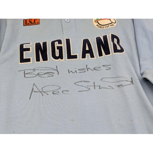 129 - CRICKET: ALEC STEWART: England shirt for Benson & Hedges World Cup 1992, signed in black in... 