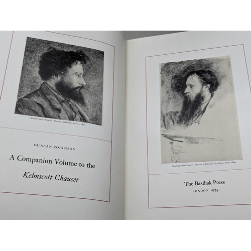 131 - KELMSCOTT PRESS: CHAUCER (Geoffrey): 'The Works (&) A Companion Volume to the Kelmscott Cha... 