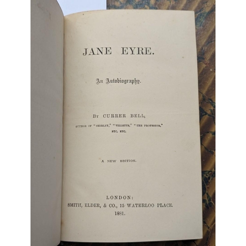 145 - BRONTE SISTERS (Works): 7 vols: London, Smith, Elder & Co, 1880-83. Contemporary half-calf ... 