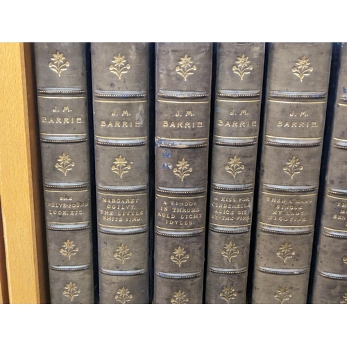 166 - BARRIE (J M): MISC WORKS: 7 vols, London, Hodder & Stoughton, 1924, uniform blue half-calf ... 