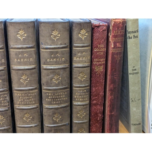 166 - BARRIE (J M): MISC WORKS: 7 vols, London, Hodder & Stoughton, 1924, uniform blue half-calf ... 