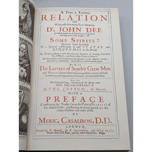 174 - DEE (John): 'A true and faithful relation of what passed for many yeers between Dr John Dee and... 