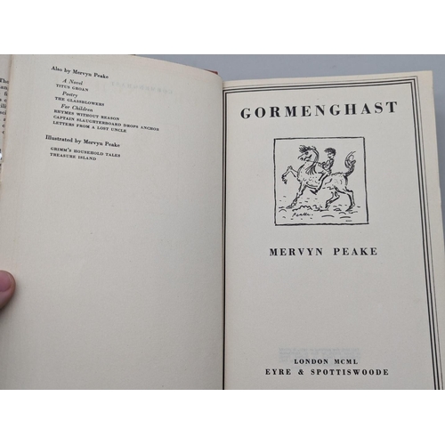 177 - PEAKE (Mervyn): The Gormenghast Trilogy, comprising 'Titus Groan' (second impression, 1946): 'Gormen... 