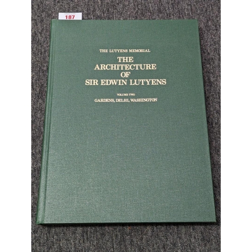 187 - BUTLER (A S G): 'The Architecture of Sir Edwin Lutyens...': Antique Collectors Club, 1984: Ltd ... 