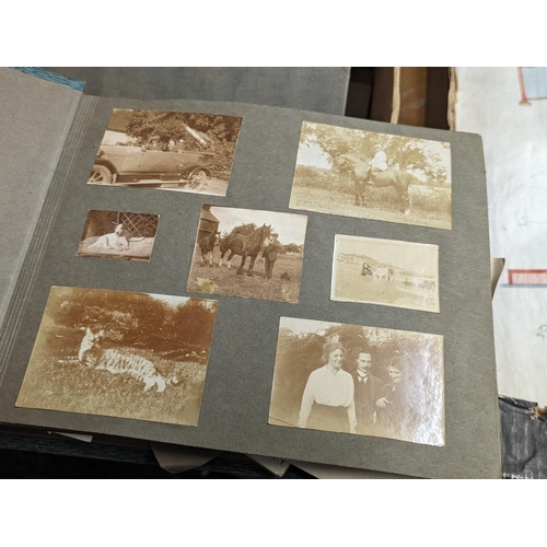 207 - PHOTOGRAPHY: misc. 19th-20thc photography in large box, inc. carte des visite album, partially ... 