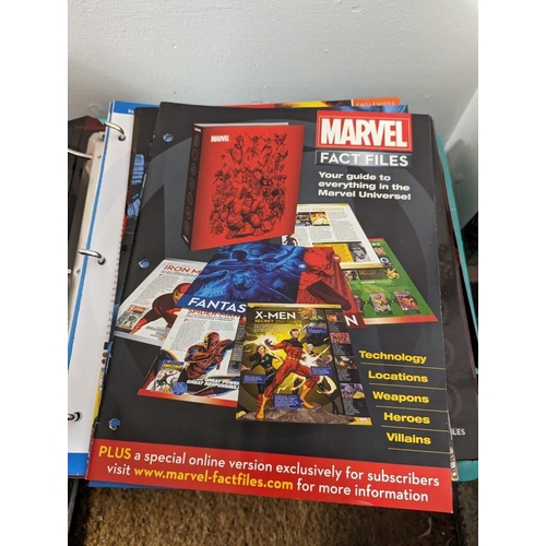 211 - MARVEL FACT FILES: Vols 1-6 in original binders. (Box)