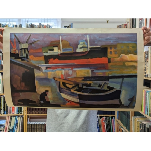 216 - SCHOOL PRINTS/SHELL POSTER: KELLY (Felix) 'Drifter & Paddle Steamers', 1946 (with) COUDERC ... 