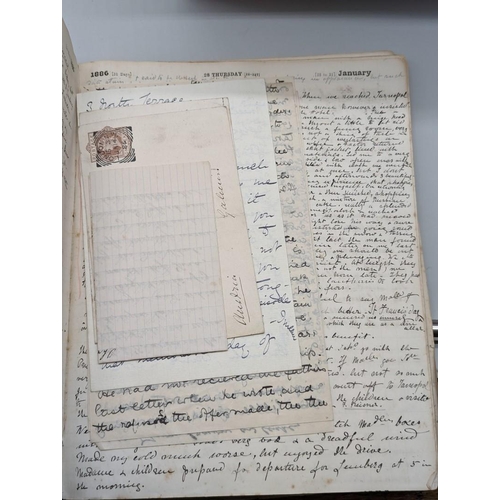 221 - FRIPP FAMILY: DIARY AND CORRESPONDENCE: closewritten and lively ms. diary of Alice Fripp, 1880s peri... 