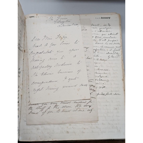 221 - FRIPP FAMILY: DIARY AND CORRESPONDENCE: closewritten and lively ms. diary of Alice Fripp, 1880s peri... 