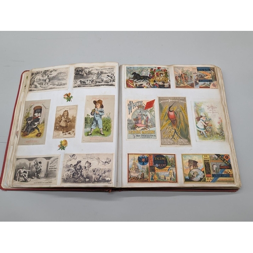 222 - ALBUM: AMERICAN ADVERTISING: good album of several hundred late 19thc American trade cards, advertis... 