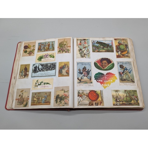 222 - ALBUM: AMERICAN ADVERTISING: good album of several hundred late 19thc American trade cards, advertis... 