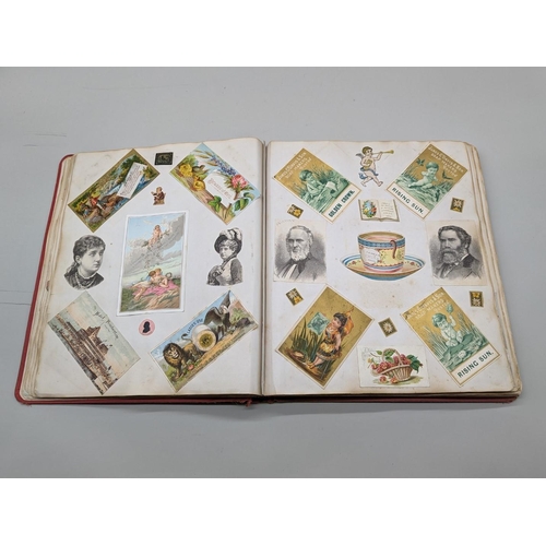 222 - ALBUM: AMERICAN ADVERTISING: good album of several hundred late 19thc American trade cards, advertis... 