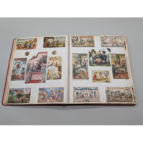 222 - ALBUM: AMERICAN ADVERTISING: good album of several hundred late 19thc American trade cards, advertis... 