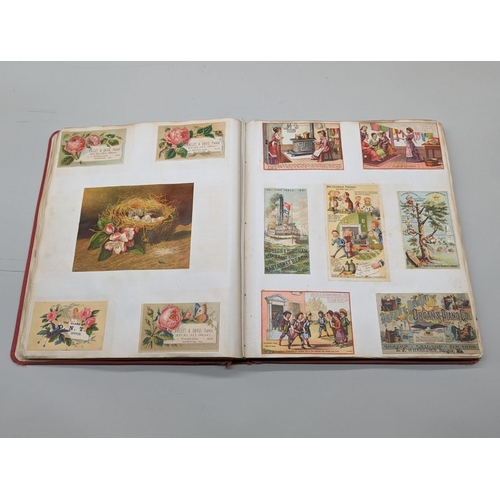 222 - ALBUM: AMERICAN ADVERTISING: good album of several hundred late 19thc American trade cards, advertis... 