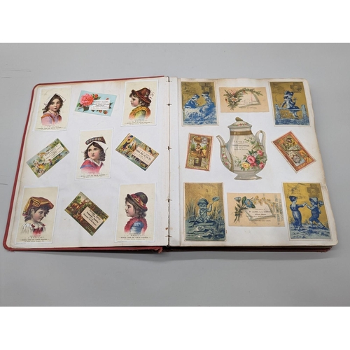 222 - ALBUM: AMERICAN ADVERTISING: good album of several hundred late 19thc American trade cards, advertis... 