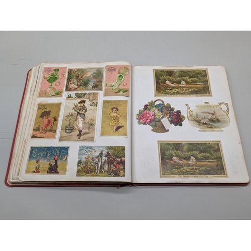 222 - ALBUM: AMERICAN ADVERTISING: good album of several hundred late 19thc American trade cards, advertis... 