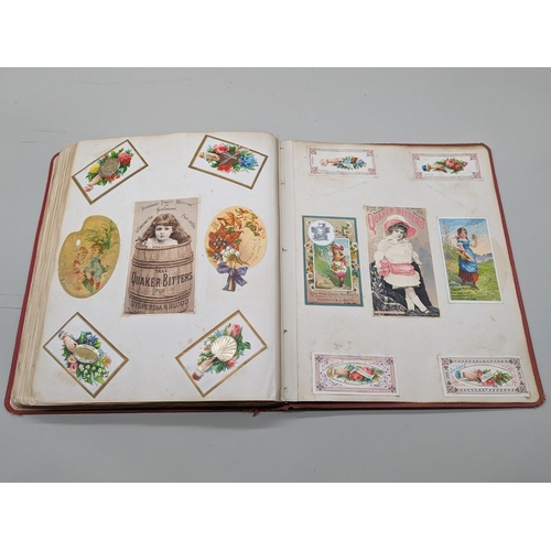 222 - ALBUM: AMERICAN ADVERTISING: good album of several hundred late 19thc American trade cards, advertis... 