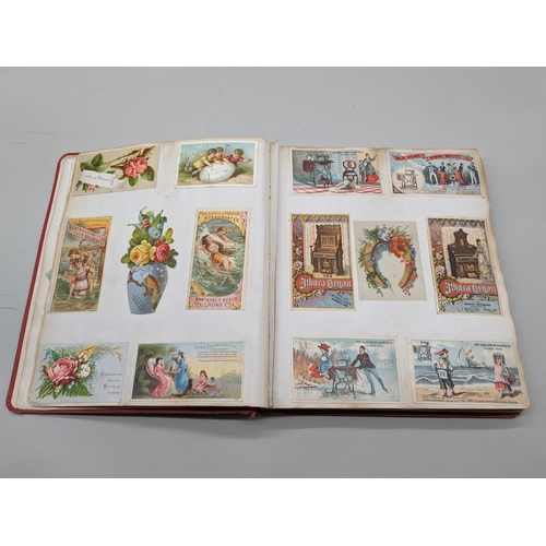 222 - ALBUM: AMERICAN ADVERTISING: good album of several hundred late 19thc American trade cards, advertis... 