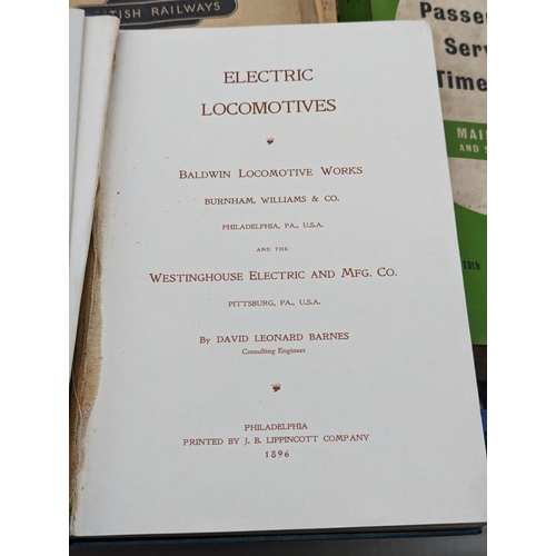 226 - RAILWAYS: a small quantity of mid-c20 railway timetables and related ephemera, plus an 1896 cat... 