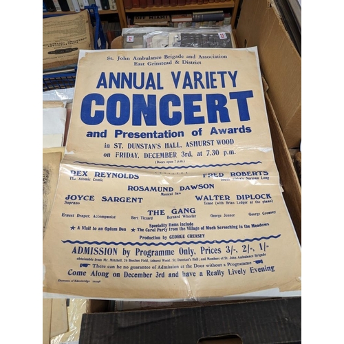 232 - BRIGHTON/SUSSEX: varied collection of ephemera, photographs, drawings, theatre programmes, etc.... 