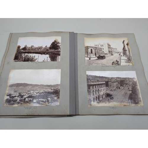 234 - PHOTOGRAPH ALBUM: AUSTRALIA & NEW ZEALAND: album of approx 64 albumen-print photographs, 1880s p... 