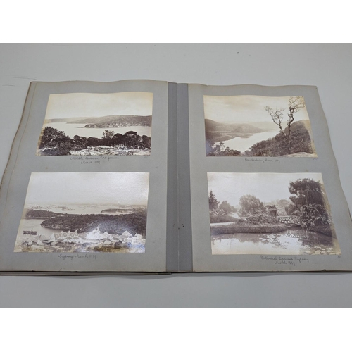 234 - PHOTOGRAPH ALBUM: AUSTRALIA & NEW ZEALAND: album of approx 64 albumen-print photographs, 1880s p... 