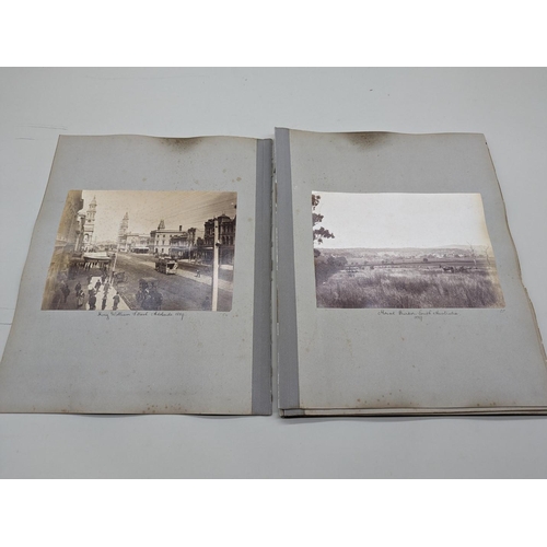 234 - PHOTOGRAPH ALBUM: AUSTRALIA & NEW ZEALAND: album of approx 64 albumen-print photographs, 1880s p... 