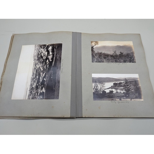 234 - PHOTOGRAPH ALBUM: AUSTRALIA & NEW ZEALAND: album of approx 64 albumen-print photographs, 1880s p... 