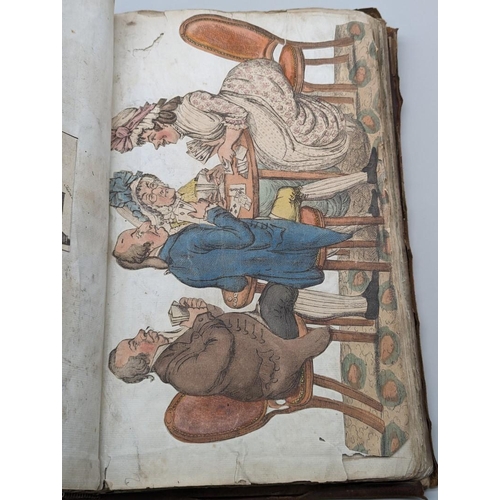 242 - GEORGIAN SCRAPBOOK: an interesting album circa 1820, comprising pasted in scraps, drawings and engra... 