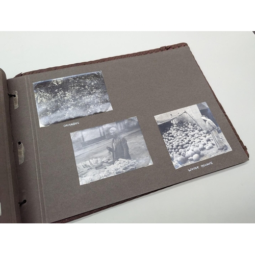 245 - PHOTOGRAPH ALBUM: 1930s-40s period album b/w photographs of Jerusalem, Hebron, street scenes et... 