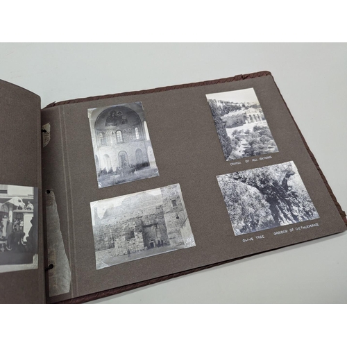 245 - PHOTOGRAPH ALBUM: 1930s-40s period album b/w photographs of Jerusalem, Hebron, street scenes et... 