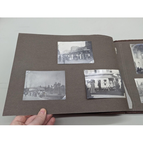 245 - PHOTOGRAPH ALBUM: 1930s-40s period album b/w photographs of Jerusalem, Hebron, street scenes et... 