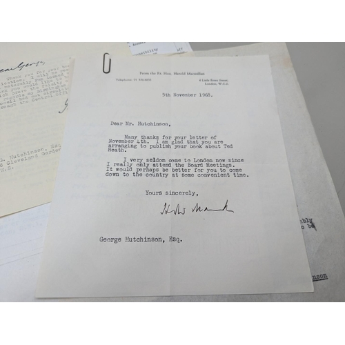 255 - EDWARD HEATH: a bundle of correspondence, late 1960s-70s period, chiefly TLS to George Hutchins... 