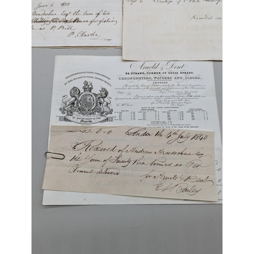 257 - BILLHEADS: a small group of early 19thc examples to include engraved receipt with manuscript en... 