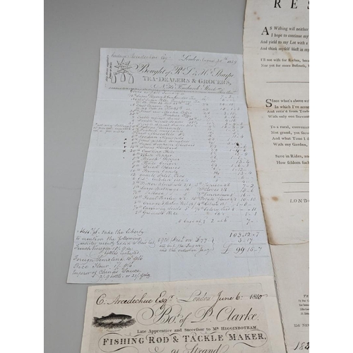 257 - BILLHEADS: a small group of early 19thc examples to include engraved receipt with manuscript en... 