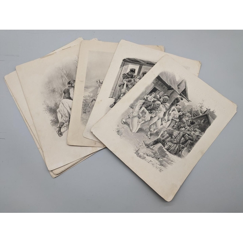 258 - 'BALKAN ATROCITIES': Privately printed, Vienna 1909. Nine plates only (of 12), each approx 35 x 28cm... 