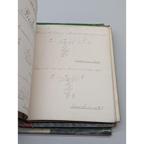 263 - MANUSCRIPT EXERCISE BOOKS, EARLY 19TH CENTURY: a group of 5 in various neat hands, including arithme... 