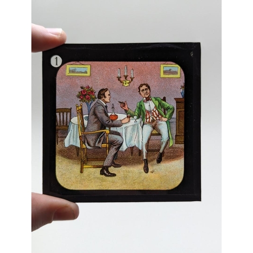 272 - COLOURED LANTERN SLIDES: Uncle Tom's Cabin. Complete, contained in 3 original printed boxes wit... 