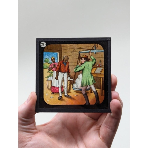 272 - COLOURED LANTERN SLIDES: Uncle Tom's Cabin. Complete, contained in 3 original printed boxes wit... 