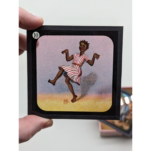 272 - COLOURED LANTERN SLIDES: Uncle Tom's Cabin. Complete, contained in 3 original printed boxes wit... 