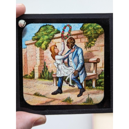 272 - COLOURED LANTERN SLIDES: Uncle Tom's Cabin. Complete, contained in 3 original printed boxes wit... 