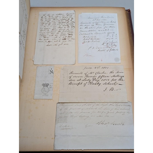 273 - SCRAPBOOK: large 19thc album filled with printed and manuscript items, Duffield Park Derby, Oakden F... 