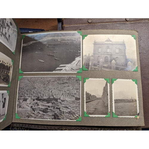 287 - PHOTOGRAPH ALBUMS: BRITISH AIRCRAFT CARRIER, early 1930s period, approx 150+ corner mounted images o... 