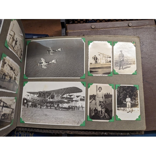 287 - PHOTOGRAPH ALBUMS: BRITISH AIRCRAFT CARRIER, early 1930s period, approx 150+ corner mounted images o... 