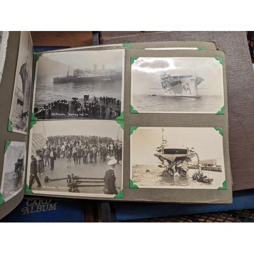 287 - PHOTOGRAPH ALBUMS: BRITISH AIRCRAFT CARRIER, early 1930s period, approx 150+ corner mounted images o... 