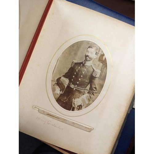 290 - CARTES DES VISITE: group of 5 albums, containing approx 270 CDV and cabinet cards, to include M... 