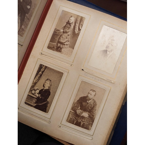 290 - CARTES DES VISITE: group of 5 albums, containing approx 270 CDV and cabinet cards, to include M... 