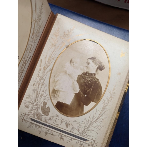 290 - CARTES DES VISITE: group of 5 albums, containing approx 270 CDV and cabinet cards, to include M... 